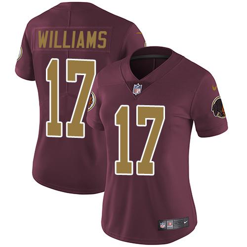 Nike Redskins #17 Doug Williams Burgundy Red Alternate Women's Stitched NFL Vapor Untouchable Limited Jersey